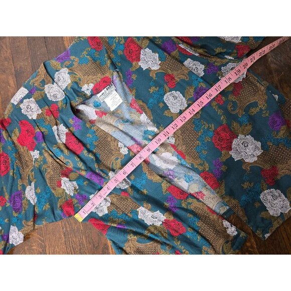 Vintage 80s Romantic Boho Floral Open Front Jacket - Picture 8 of 12